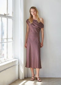 Jeanie Cowl Neck Midi Dress