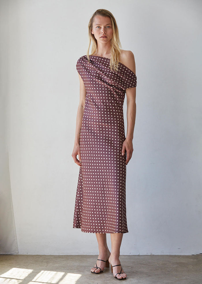 Jeanie Cowl Neck Midi Dress