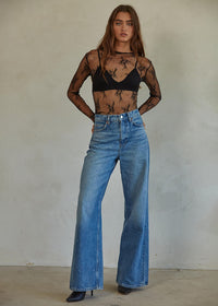 Aubrey Lace Top - Black