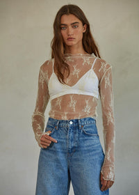 Aubrey Lace Top - Ivory