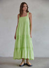 Bridgette Woven Maxi Dress - Lime