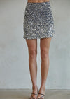 Only We Know Sequin Mini Skirt - Dark Grey