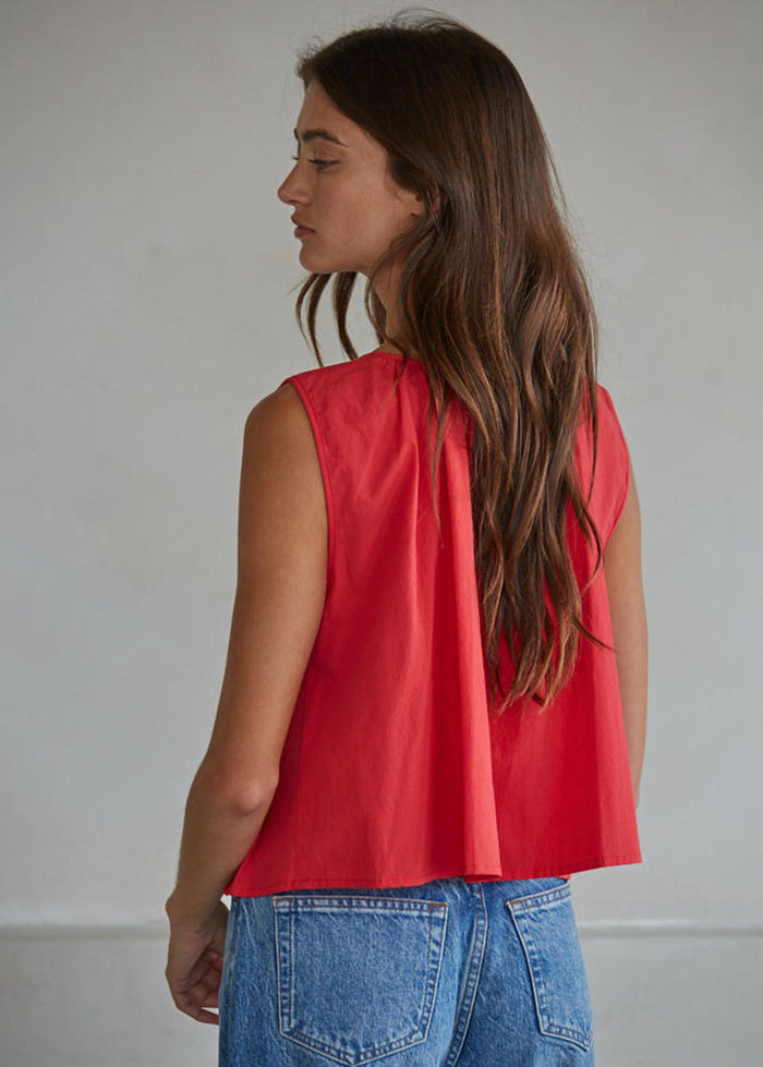 Davina Tie Top - Red