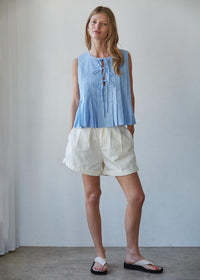 Davina Tie Top - Sky Blue