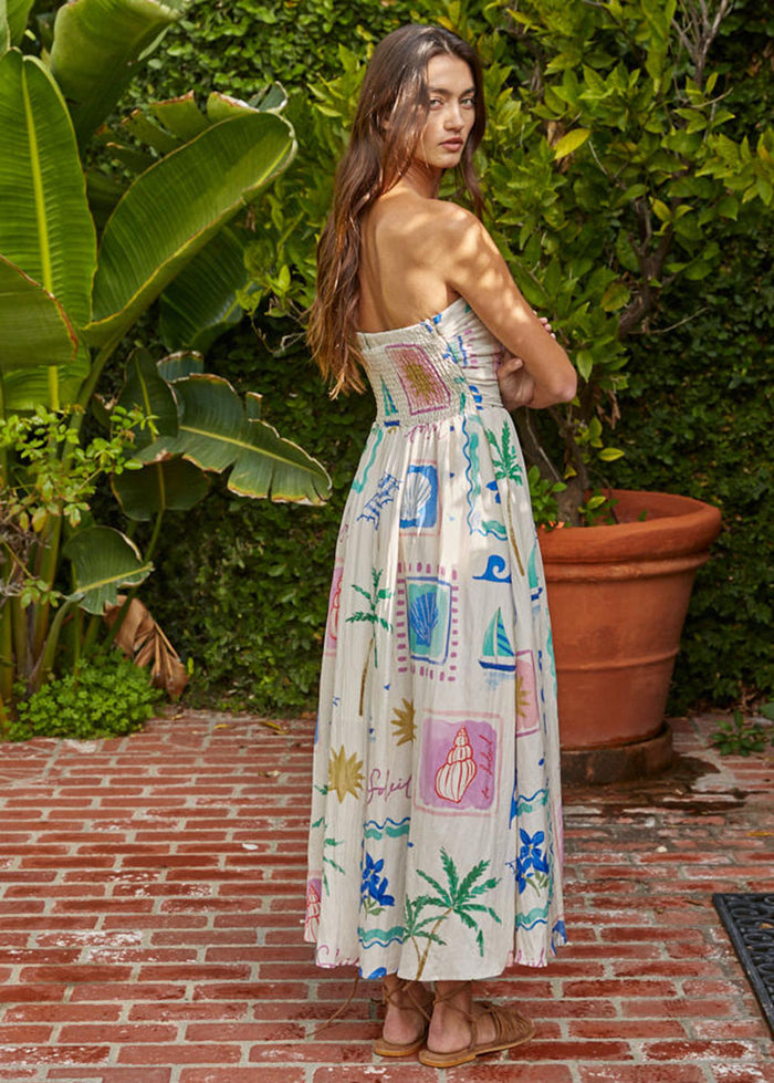 Montmartre Midi Dress - Ivory Multi