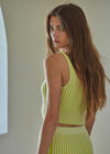 One & Only Crop Tank - Lime