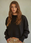 The Leda Pullover Sweater - Black