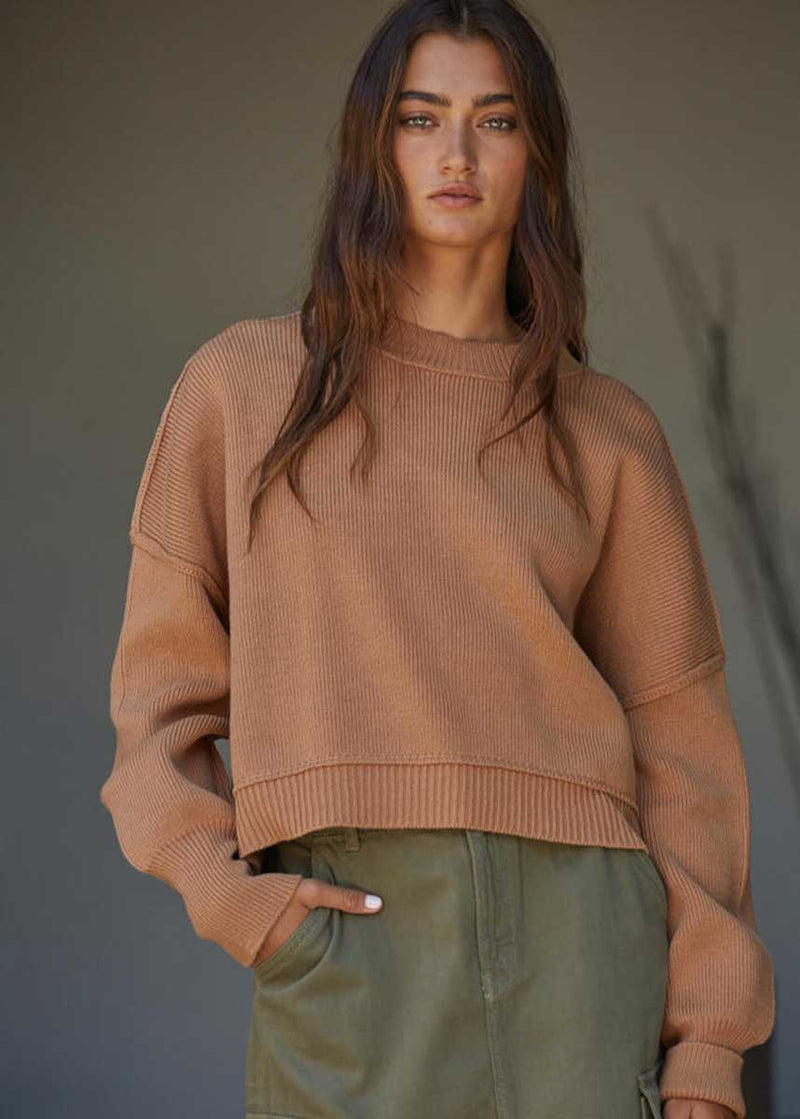 The Leda Pullover Sweater - Camel