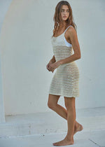 Aimee Crochet Beaded Dress - Natural