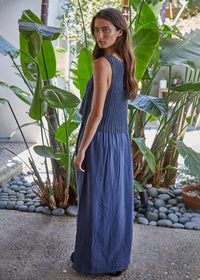 Braylee Sweater Layered Dress - Navy