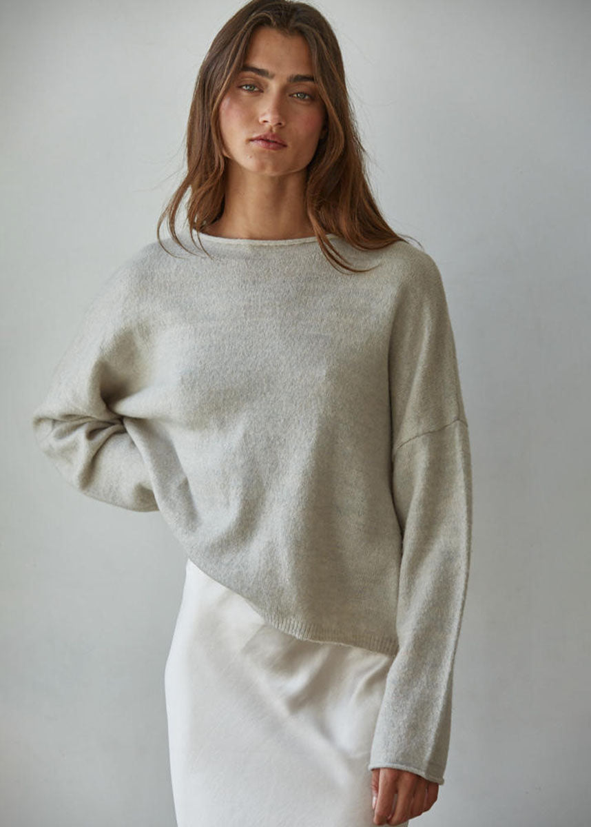 Easy Days Ahead Sweater - Heather Grey