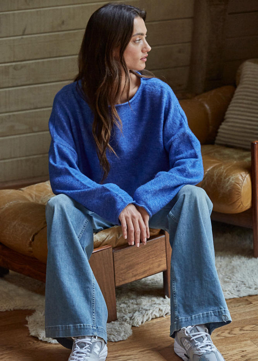 Easy Days Ahead Sweater - Royal Blue