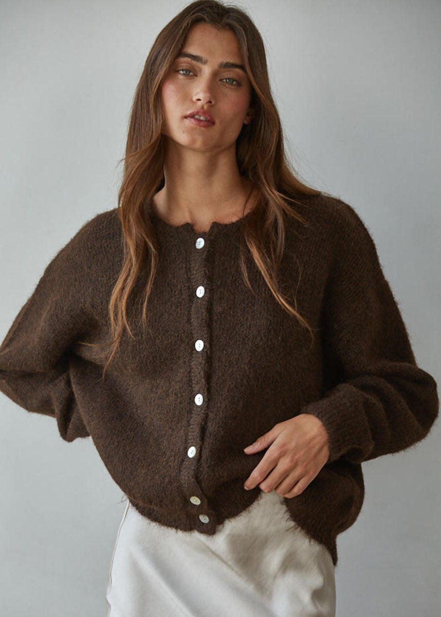 Lucas Cardigan - Dark Chocolate