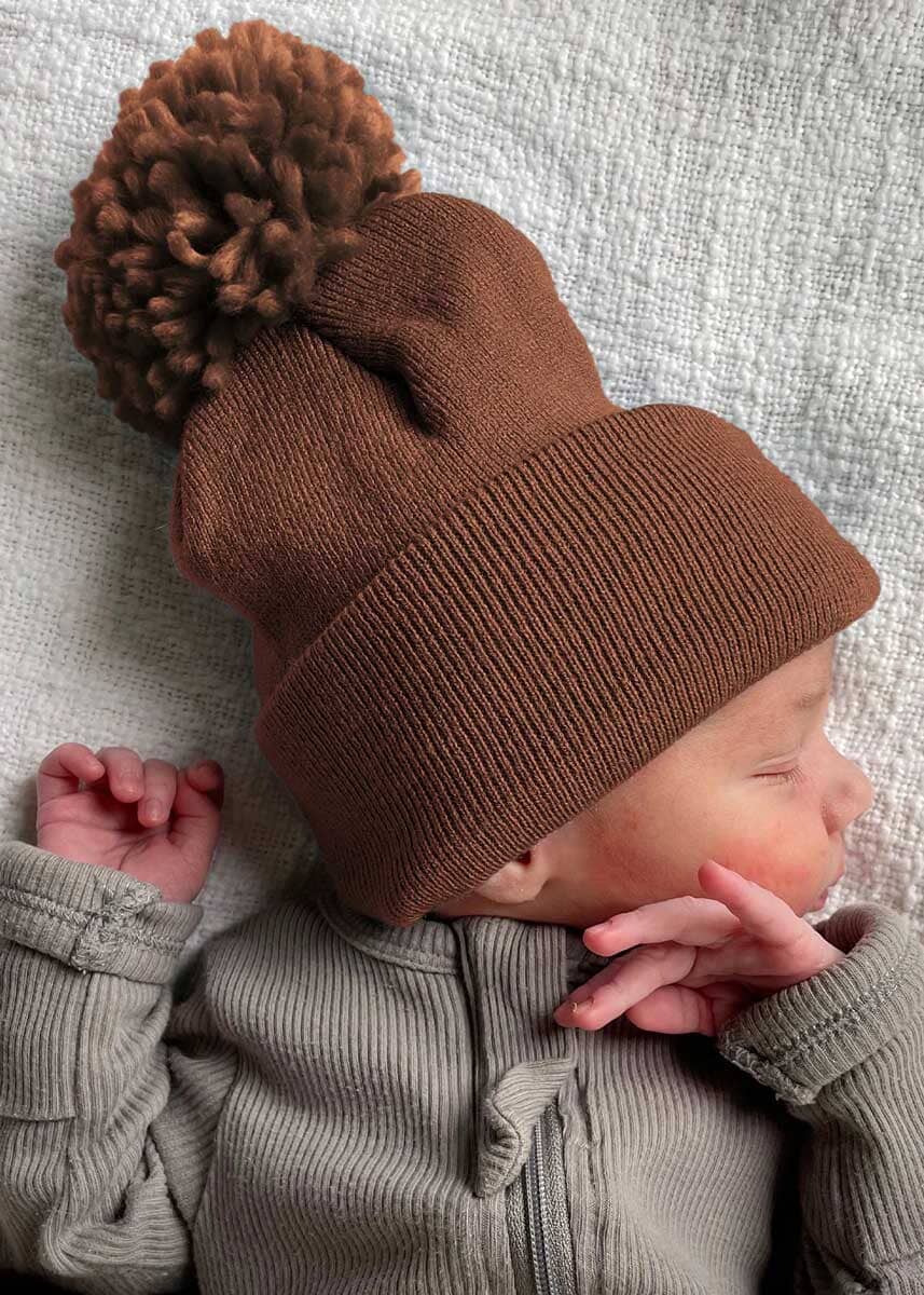 Baby's First Hat - Sandalwood Pom