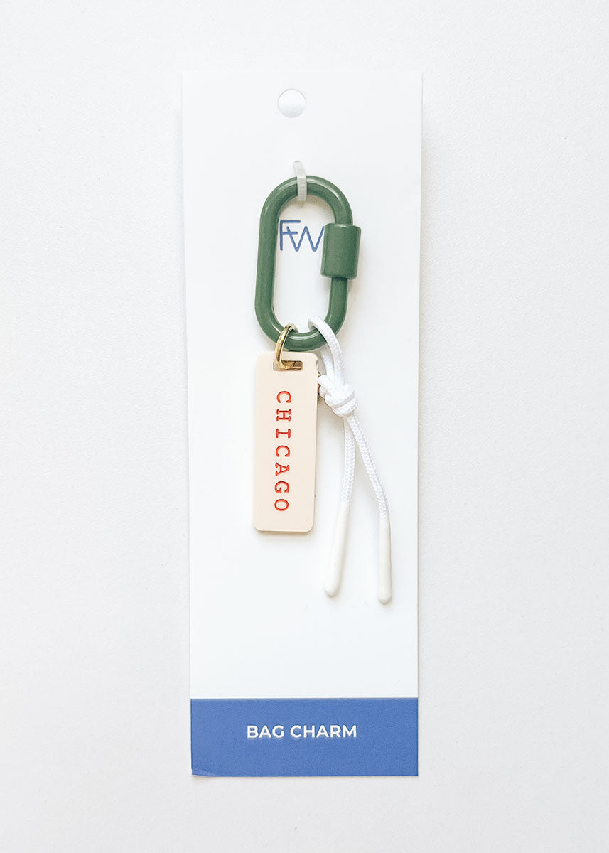 Chicago Tri-Color Bag Charm