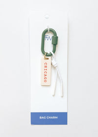 Chicago Tri-Color Bag Charm