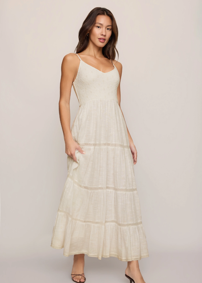 Behati Eyelet Maxi Dress - White