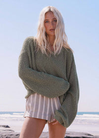 Open Air Sweater - Army Green