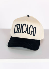 Chainstitch Chicago Puff Baseball Cap - Black