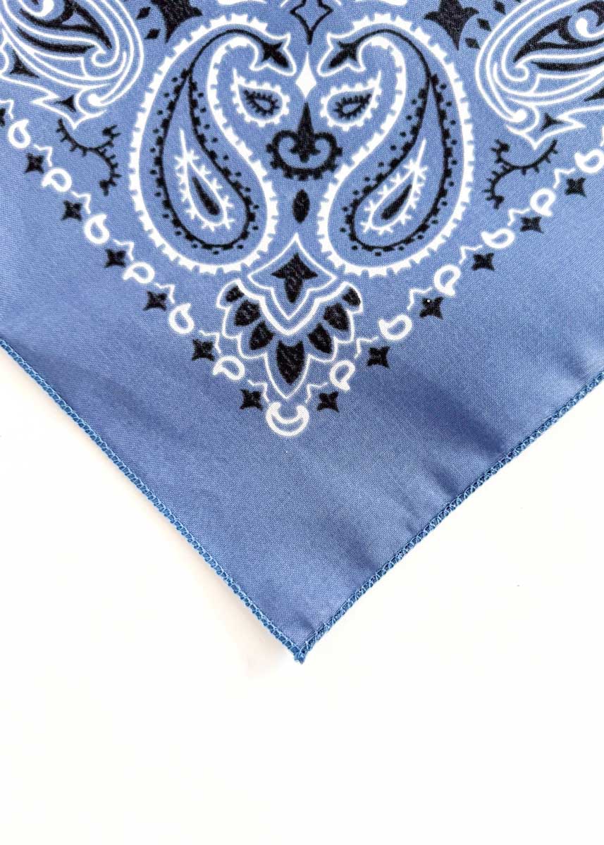 Embroidered Bandana - Chambray Paisley