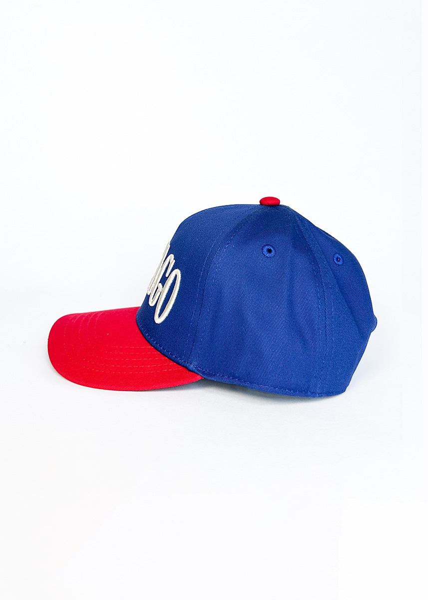 Toddler Chicago Puff Baseball Cap - Blue & Red