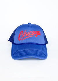 Toddler Chicago Script Trucker Hat - Royal