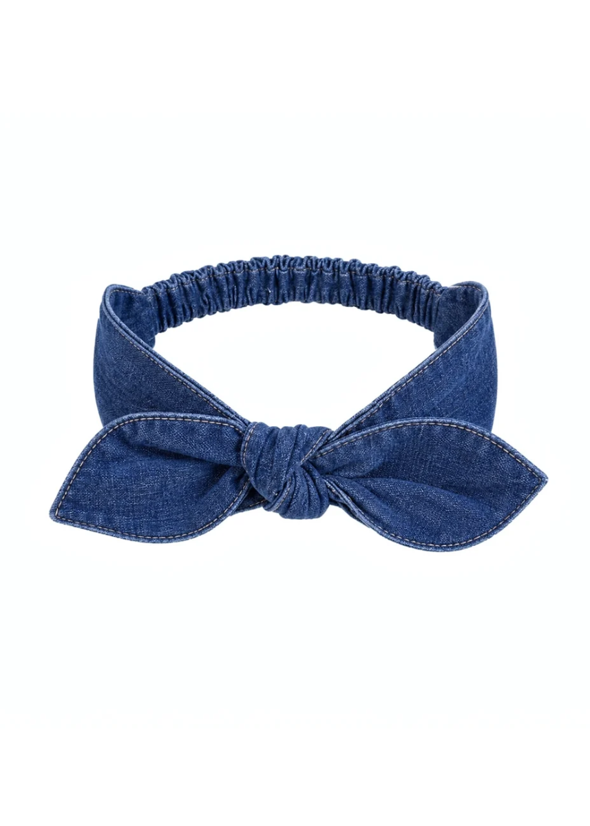 Bow Headband - Chambray