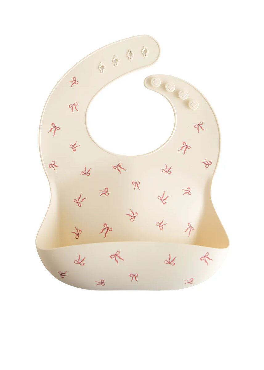 Silicone Baby Bib - Bows