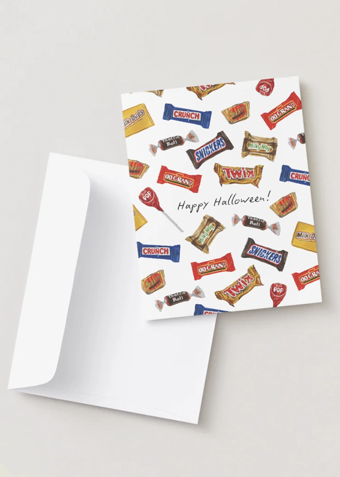 Bunches Of Candy Halloween Card