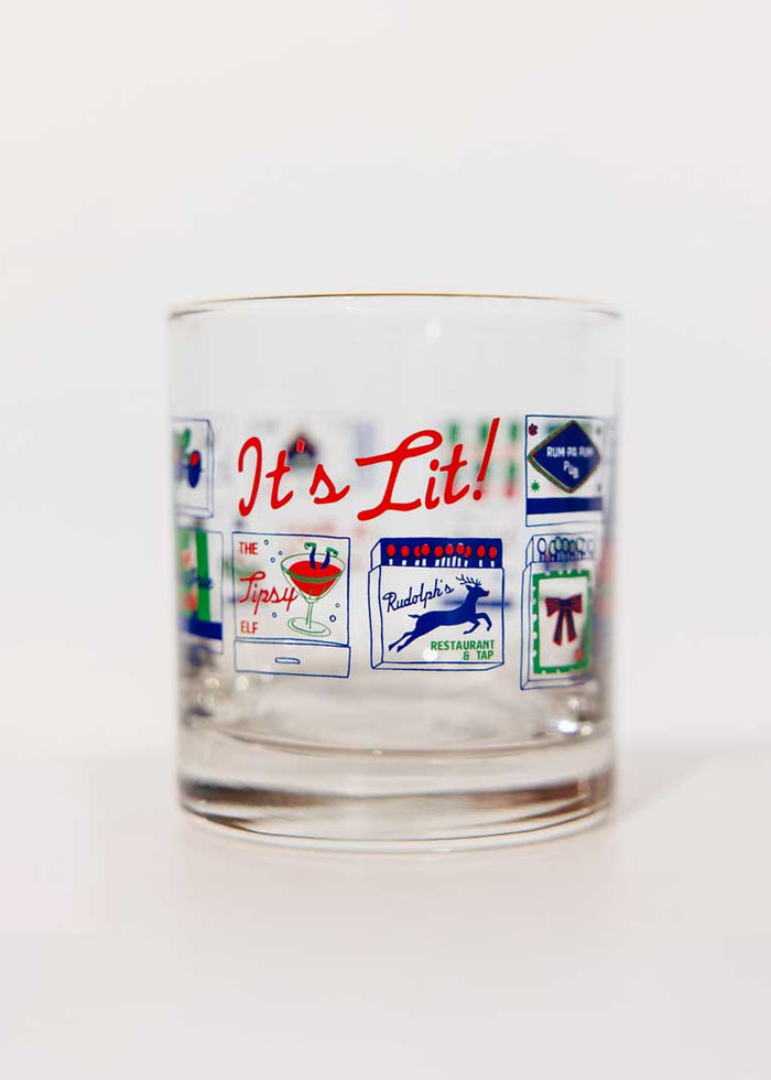 Holiday Matchbooks Rocks Glass