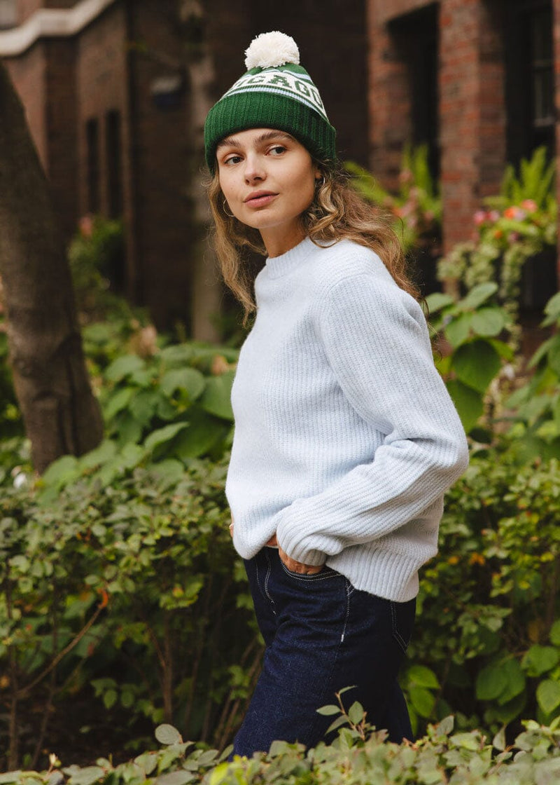 Adult Mad Hatter Chicago Pom Beanie - Emerald