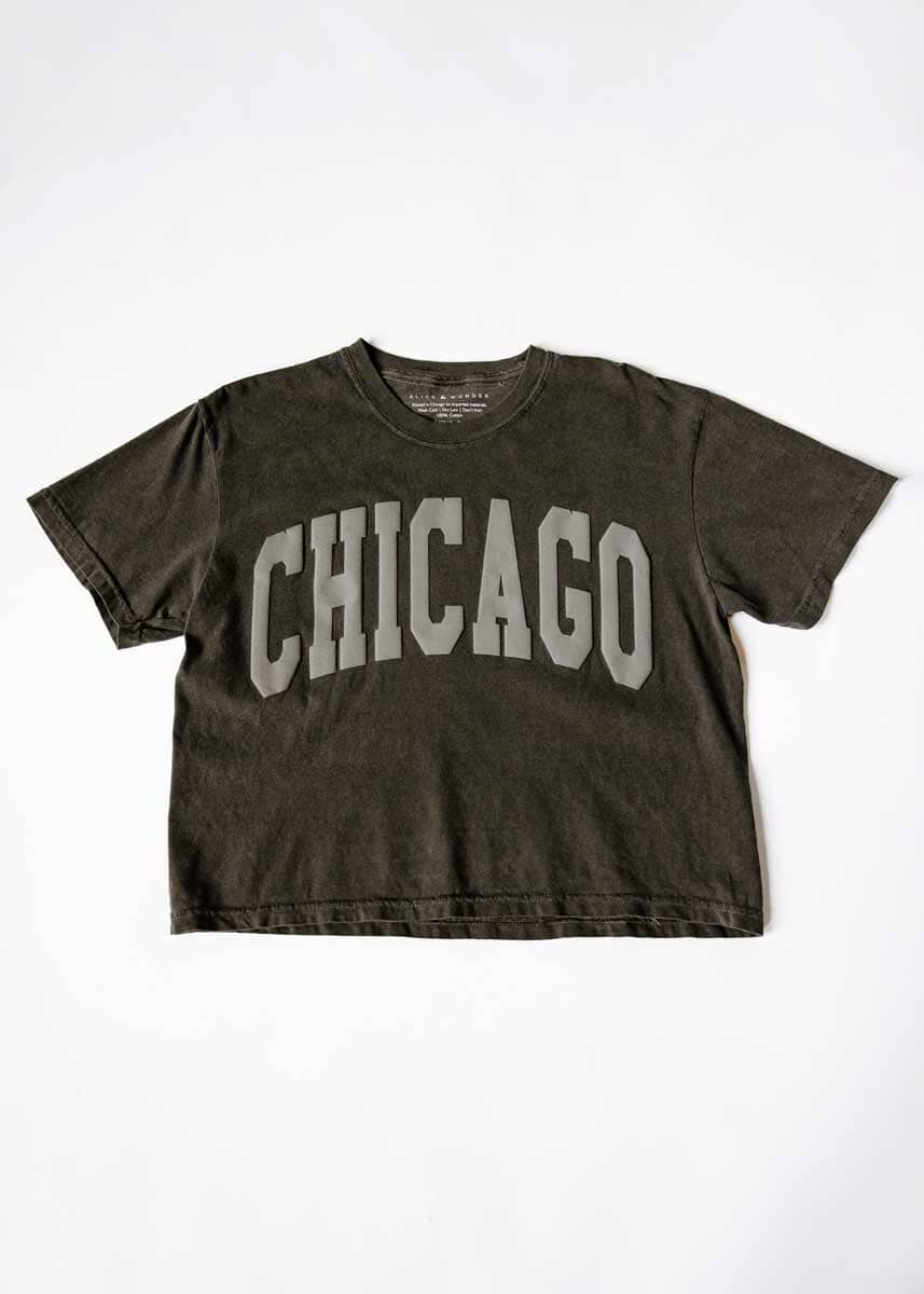 FITZ + EDDI Chicago Cropped T-Shirt - Women's T-Shirts in Dark