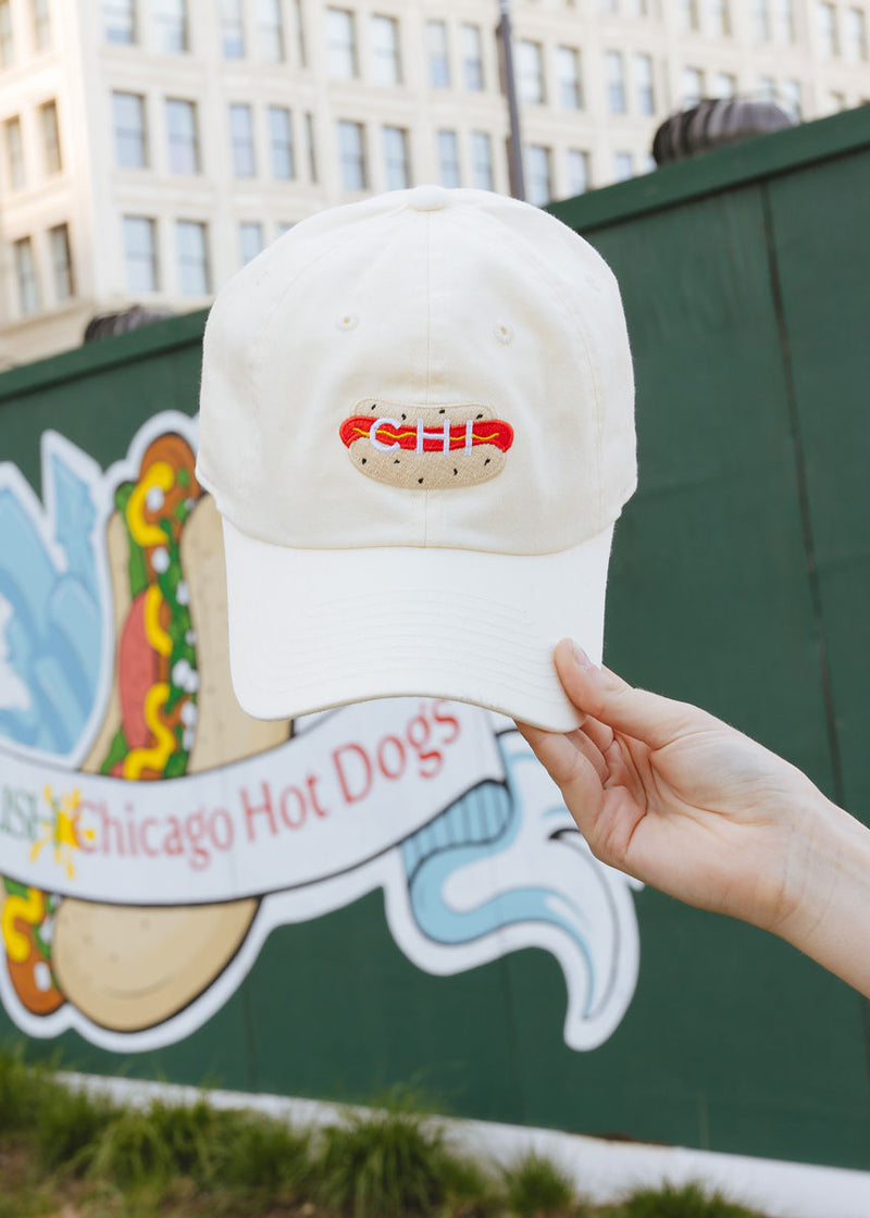 Chi Hot Dog Icon Hat - Ivory