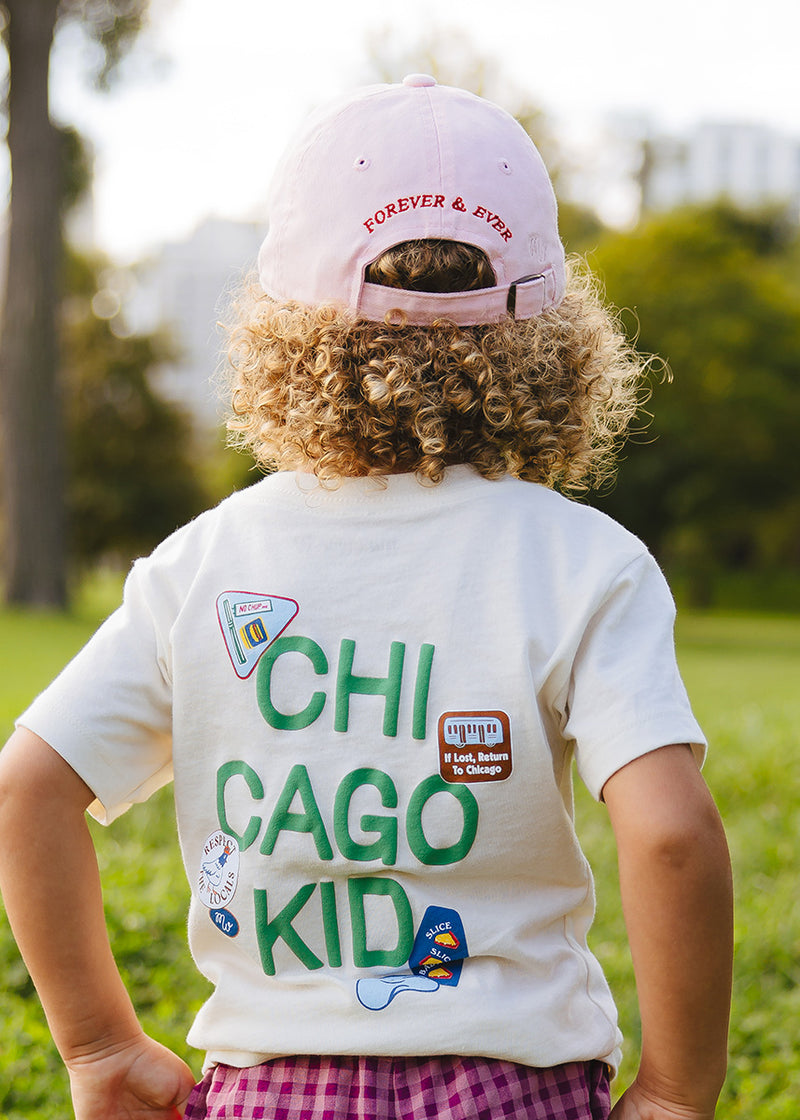 Toddler Chicago. Dad Hat - Pink & Red
