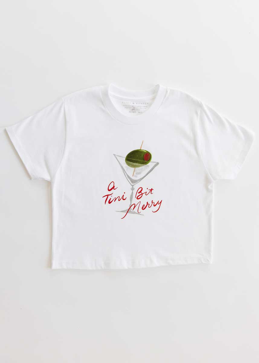 A 'Tini Bit Merry Crop Tee