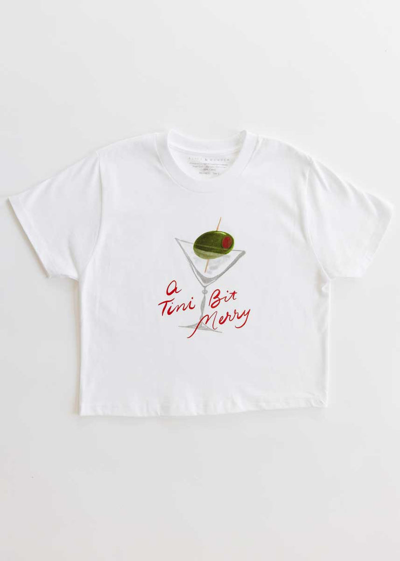 A 'Tini Bit Merry Crop Tee