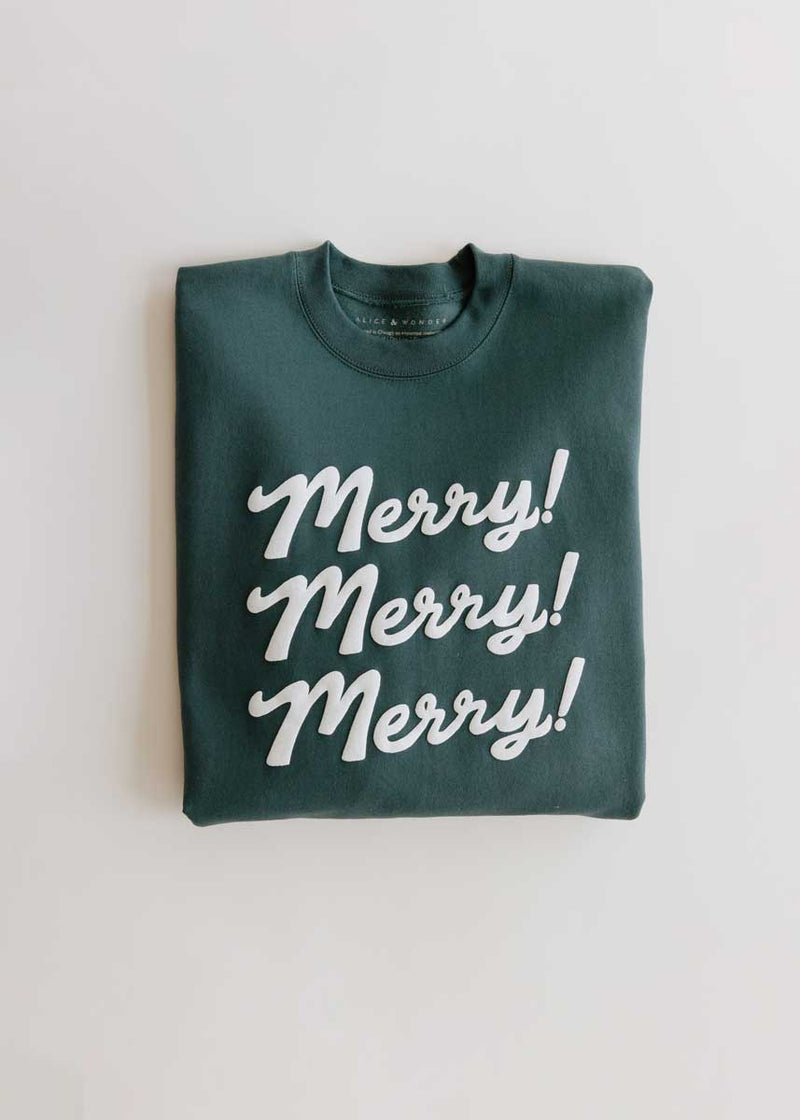 Merry! Merry! Merry! Crewneck Sweatshirt - Alpine