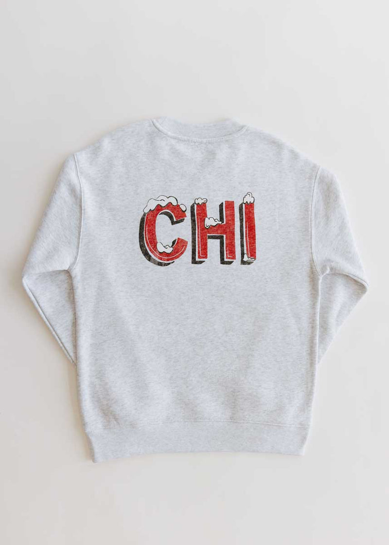 Greetings (Dibs) From Chi Crewneck Sweatshirt - Heather Grey