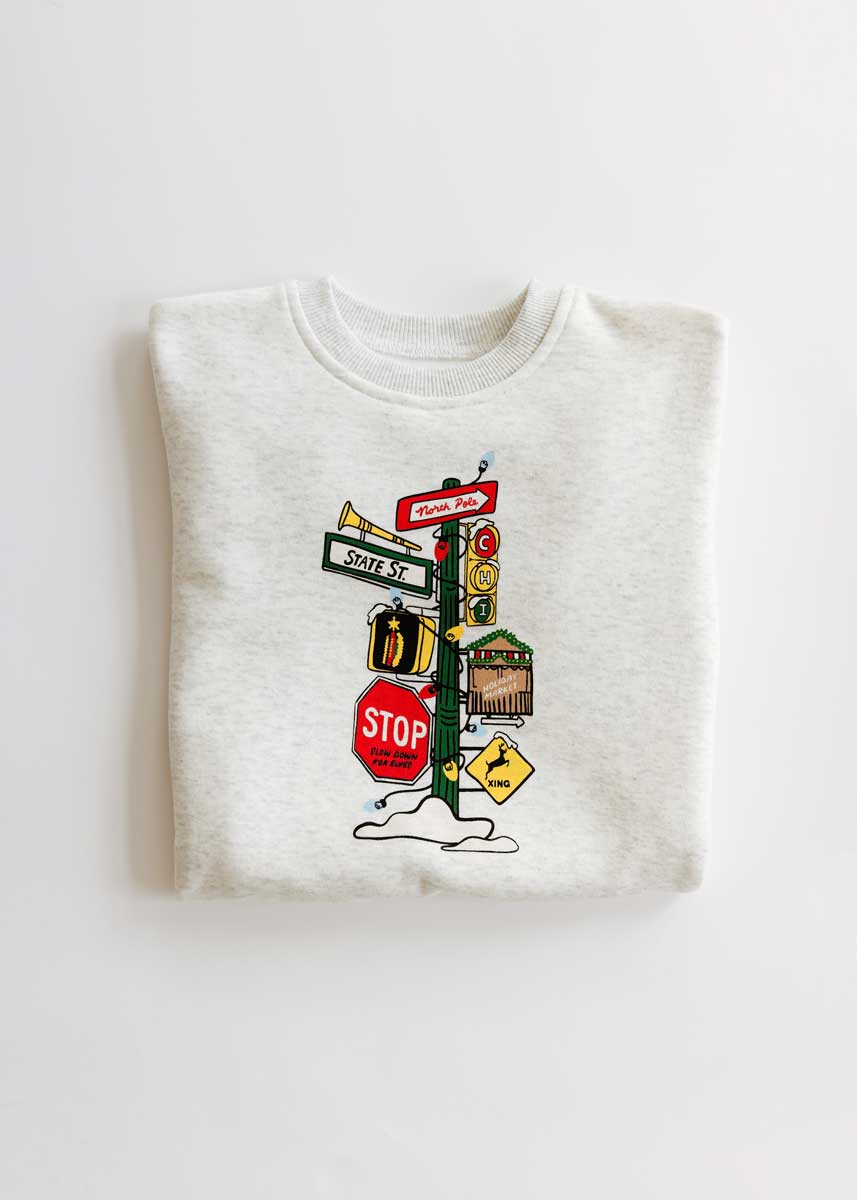 Chicago Christmas Street Sweatshirt