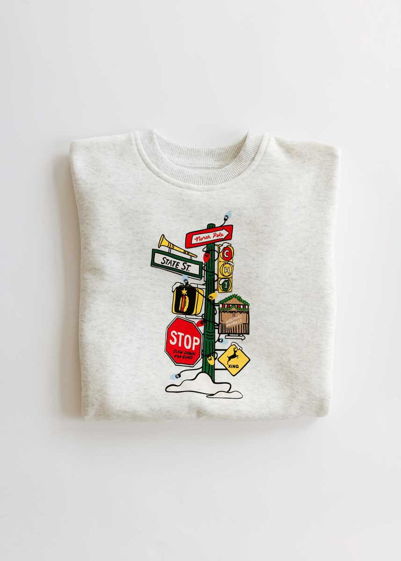 Chicago Christmas Street Sweatshirt