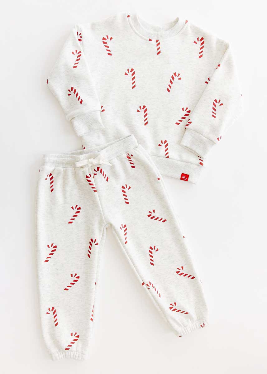 Candy Cane Sweatsuit Set