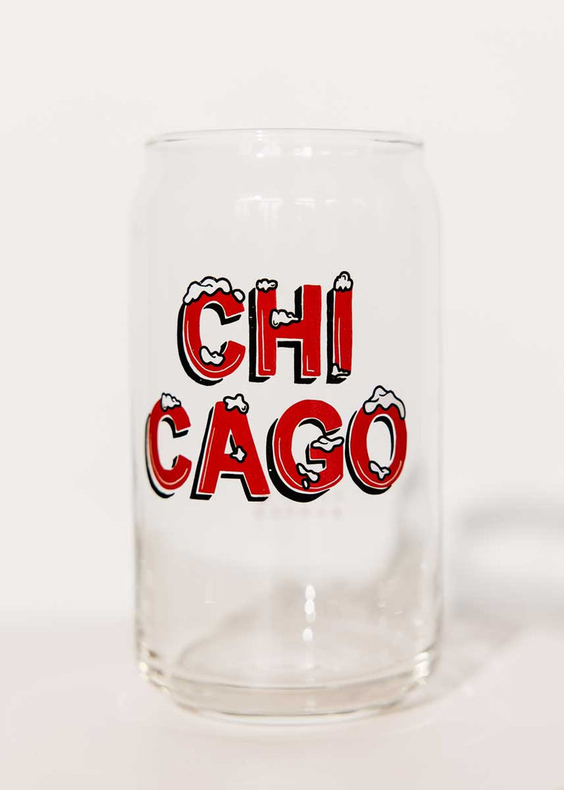 Chicago Snow Can Glass