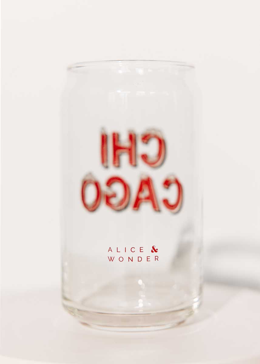 Chicago Snow Can Glass