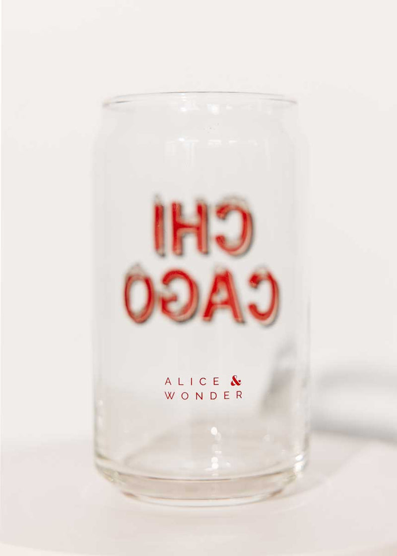 Chicago Snow Can Glass