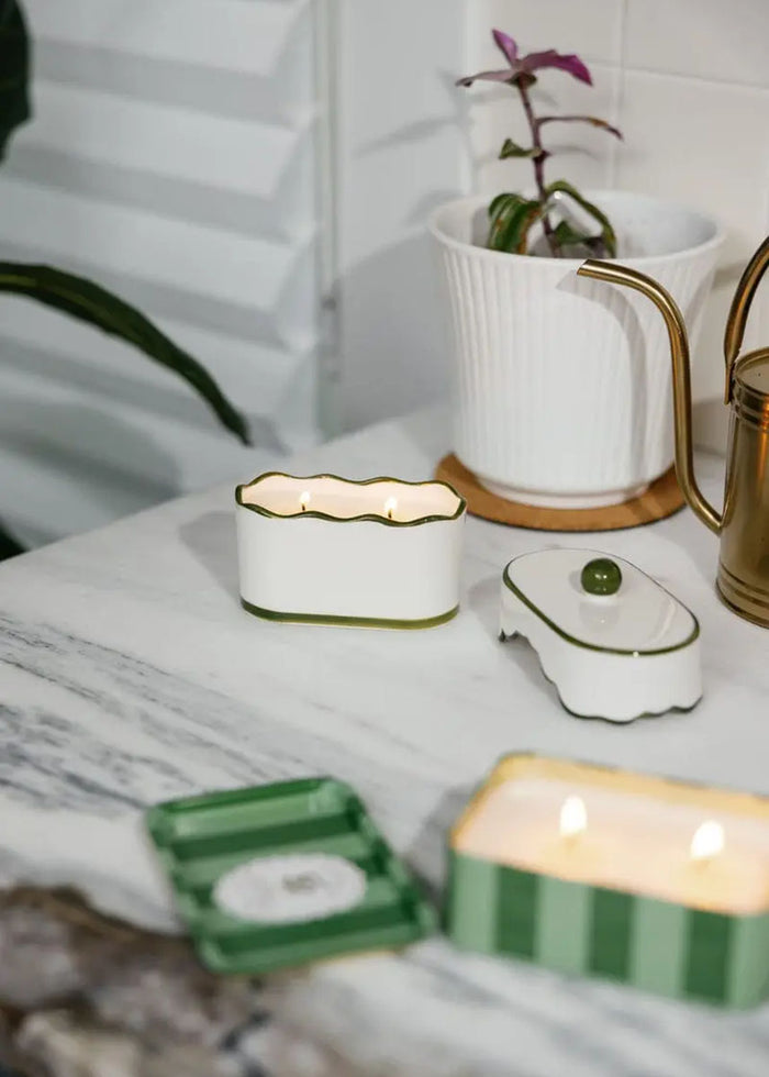 Chérie Ceramic Dish Candle - Smoked Pistachio - 5.5oz