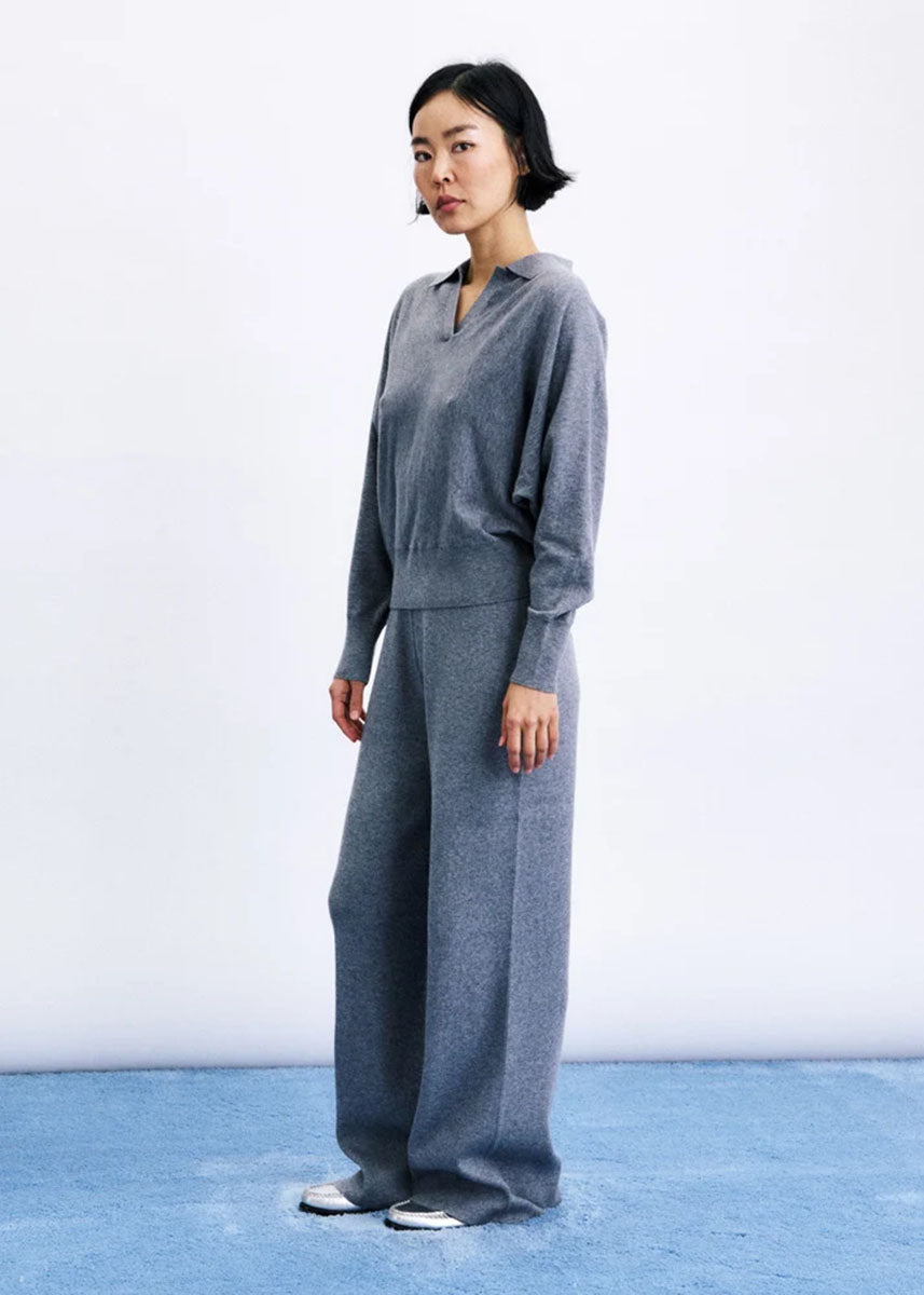 Bath Collared Sweater - Grey