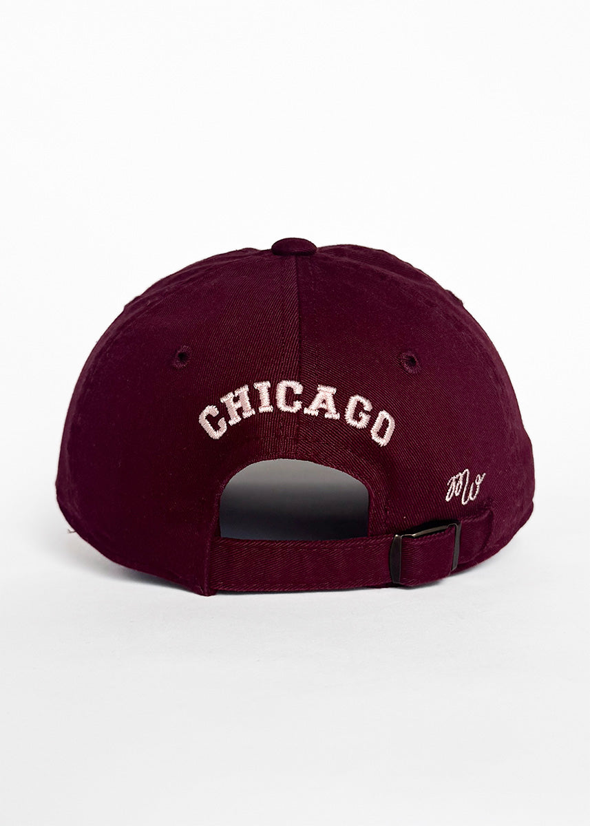 Youth C Is for Chicago Dad Hat - Burgundy