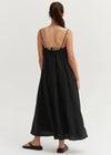Lana Bubble Midi Dress - Black