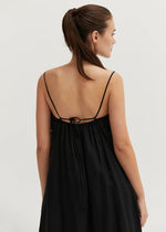 Lana Bubble Midi Dress - Black