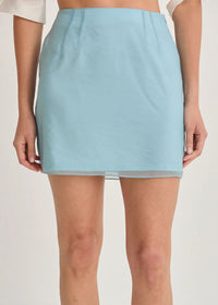 Zeah Organza Mini Skirt - Light Blue